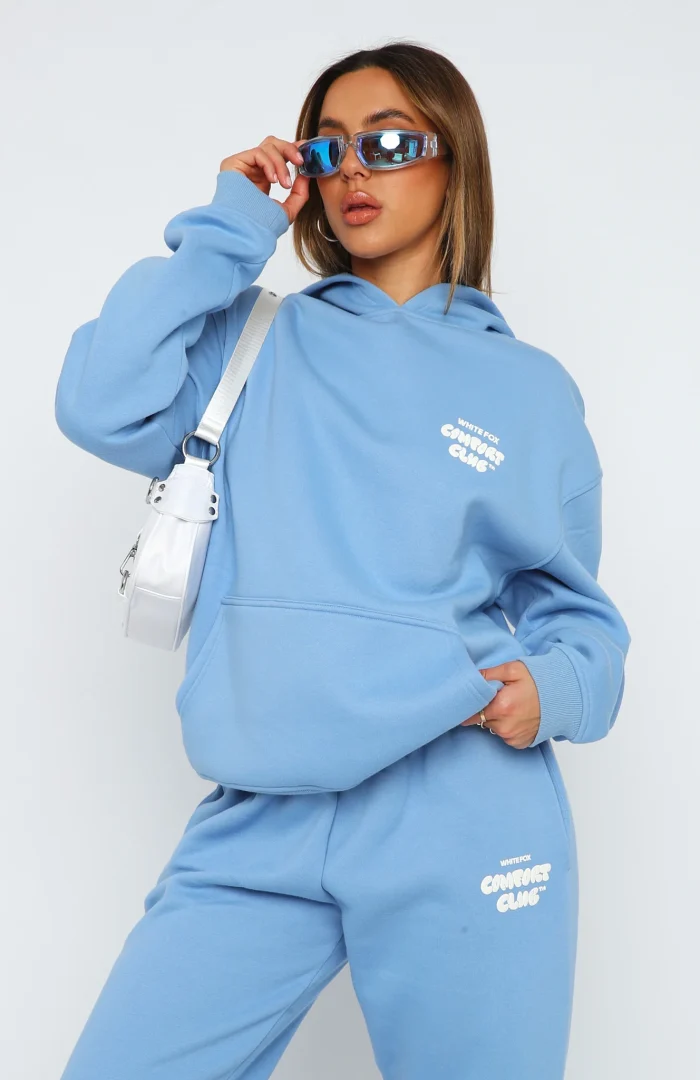 White Fox Comfort Club Tracksuit Sky Blue