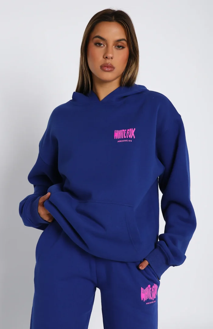 White Fox Oversized Tracksuit Blue