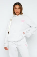 White Fox Comfort Club Oversized Mist Hoodie