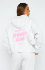 White Fox Comfort Club Oversized Mist Hoodie