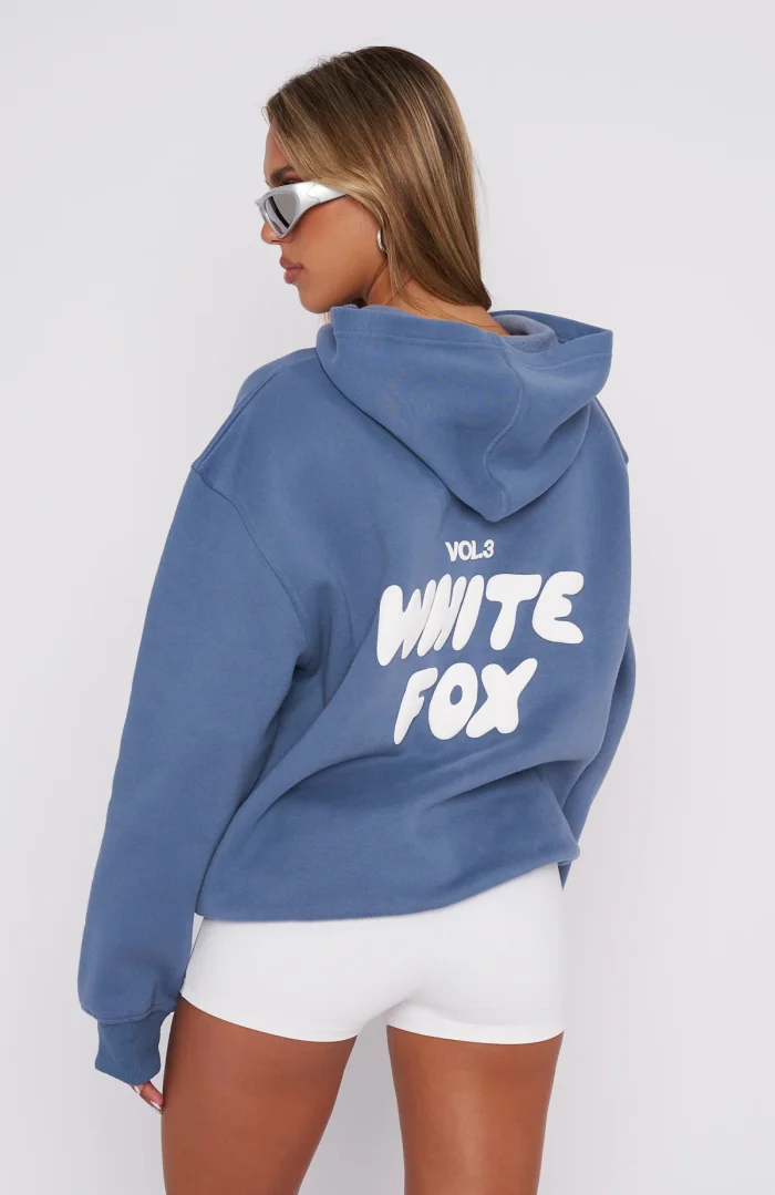 White Fox Off Stage Hoodie-Ocean