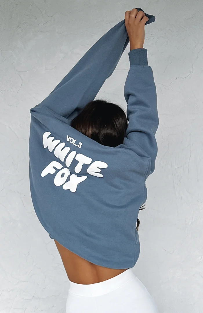 White Fox Off Stage Hoodie-Ocean