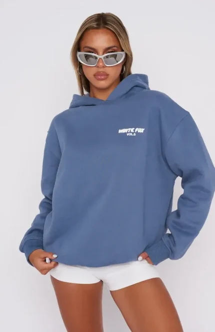 White Fox Off Stage Hoodie-Ocean