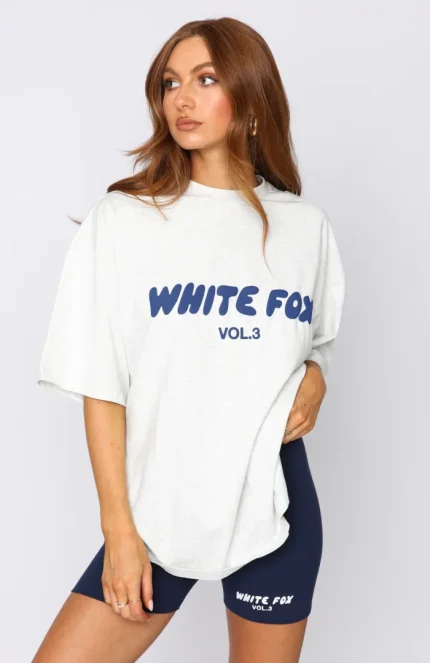 White Fox Offstage Oversized T-Shirt Mineral White