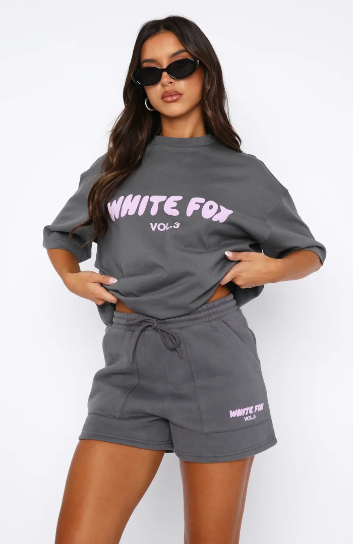 White Fox Off Stage Oversized Tee Volcanic