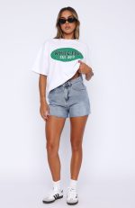 White Fox Sweet Serenity Denim Shorts Mid Blue